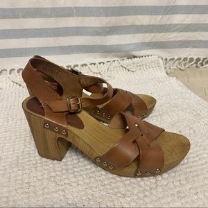 Aldo heeled sandals, made in Italy, worn once!